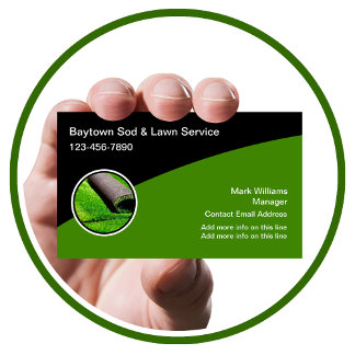 Cool Modern Lawn And Sod Business Cards