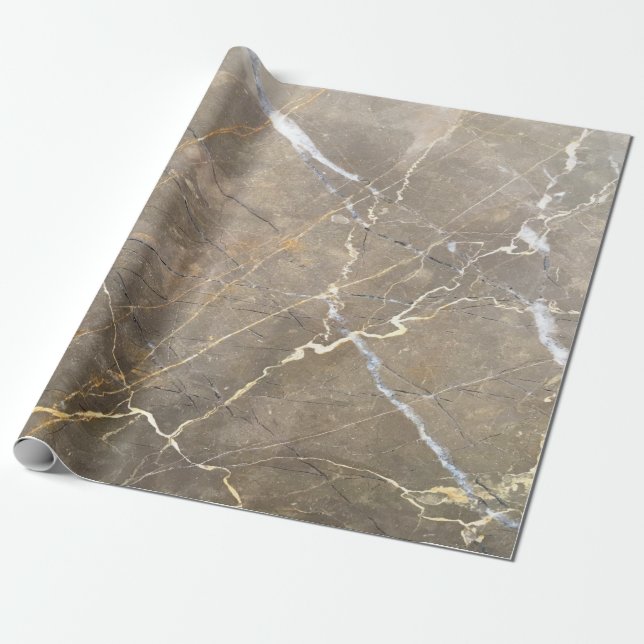 Cool Modern Marble Stone Texture Wrapping Paper (Unrolled)