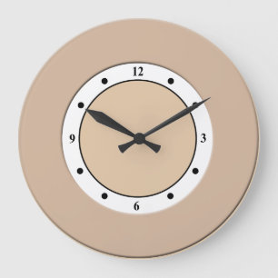 Cool Modern Metallic Brass Frame on any Colour Large Clock