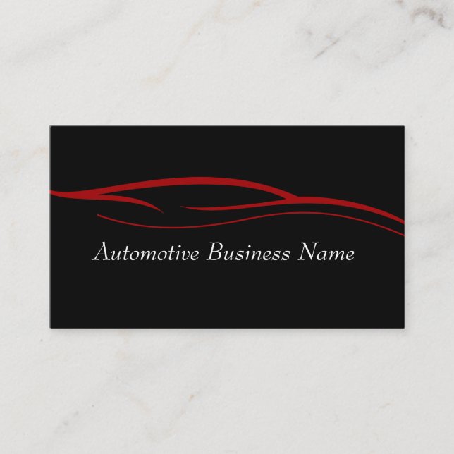 Cool Modern Minimalist Automotive Business Card (Front)