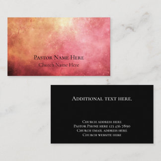 Cool Modern Nebula Custom Pastor Contact Business Card