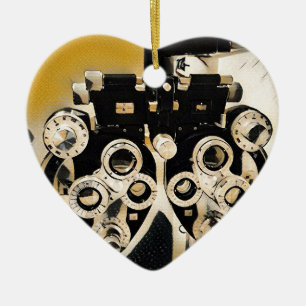 Cool Modern Optometrists Phoroptor Lenses Ceramic Tree Decoration