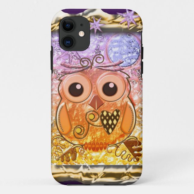 Cool modern Owl design Case-Mate iPhone Case (Back)