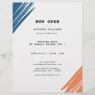 Cool Modern Painter Brushstroke Flyer