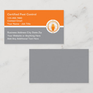 Cool Modern Pest Control Exterminating Business Card