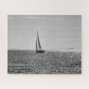 Cool modern photo of sail boat in summer jigsaw puzzle