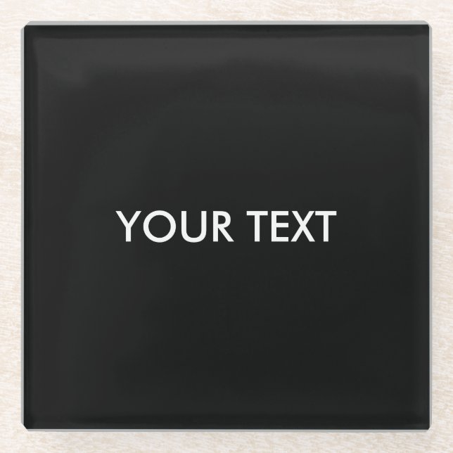 Cool Modern Professional Custom Brand  Name   Glass Coaster (Front)