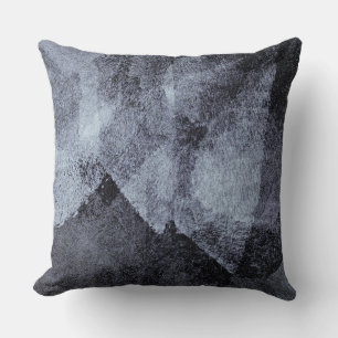 Cool modern purple grey painting art cushion