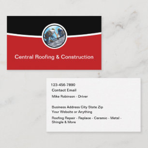 Cool Modern Roofing & Construction Business Card