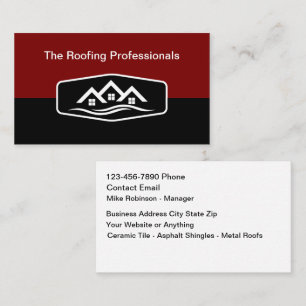 Cool Modern Roofing Service Business Cards