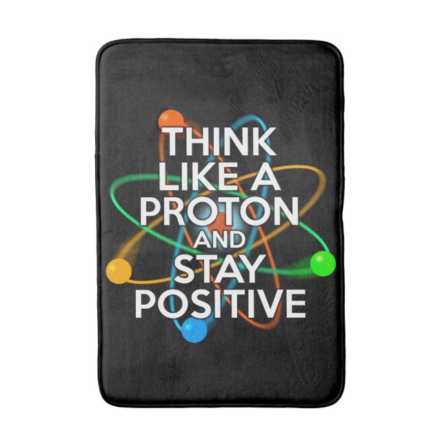 Cool Modern Science Positive Quote Bath Mat (Front Vertical)
