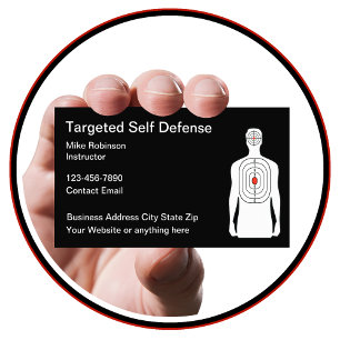 Cool Modern Target Practice Range Business Cards