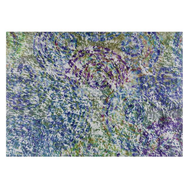 Cool, modern, trendy colourful abstract background cutting board (Front)