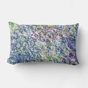 Cool, modern, trendy colourful abstract background lumbar cushion