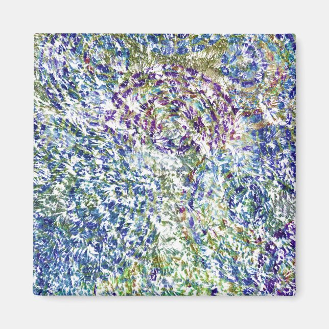 Cool, modern, trendy colourful abstract background magnet (Front)