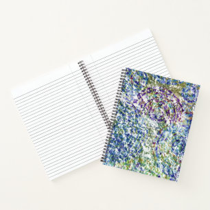Cool, modern, trendy colourful abstract background notebook