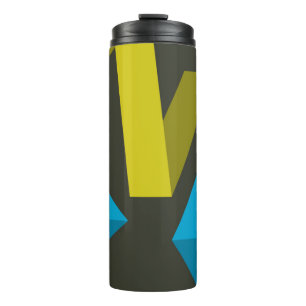 Cool, modern, trendy geometric ways flowing thermal tumbler