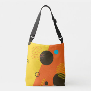 Cool, modern, trendy, urban Memphis illustration Crossbody Bag