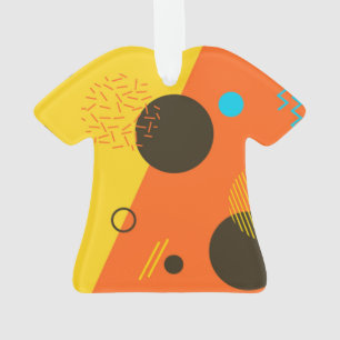 Cool, modern, trendy, urban Memphis illustration Ornament