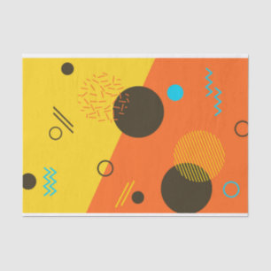 Cool, modern, trendy, urban Memphis illustration Tissue Paper