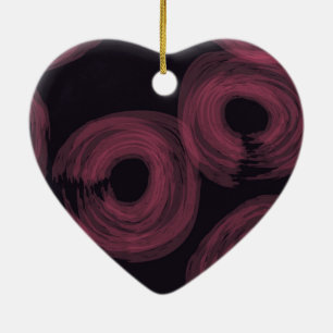 Cool, modern, trendy watercolor brush illustration ceramic ornament