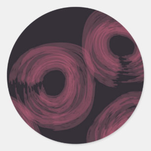 Cool, modern, trendy watercolor brush illustration classic round sticker