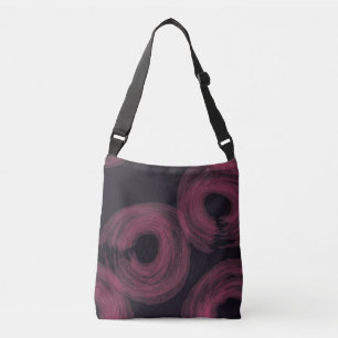 Cool, modern, trendy watercolor brush illustration crossbody bag