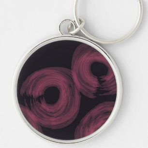 Cool, modern, trendy watercolor brush illustration key ring