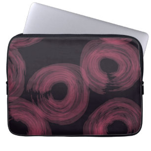 Cool, modern, trendy watercolor brush illustration laptop sleeve