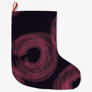 Cool, modern, trendy watercolor brush illustration large christmas stocking