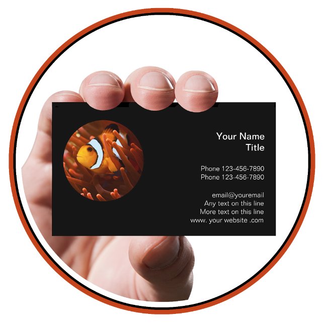 Cool Modern Tropical Aquarium Theme Business Card (Creator Uploaded)