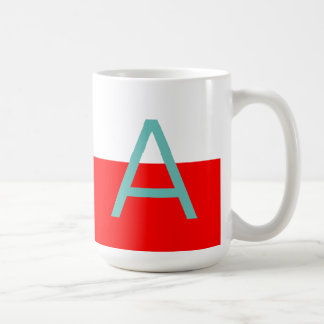 Cool Modern Two Tone Monogram Coffee Mug