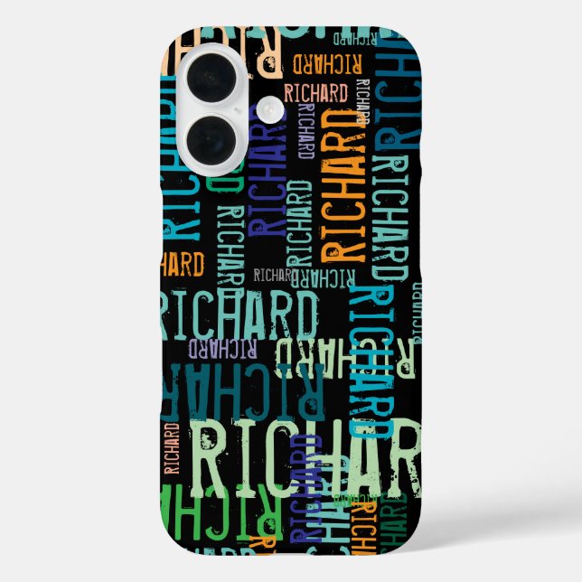 Cool & Modern Typography Name Case-Mate iPhone Case (Back)