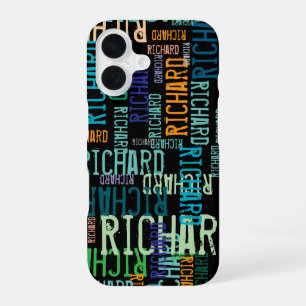 Cool & Modern Typography Name iPhone 16 Case