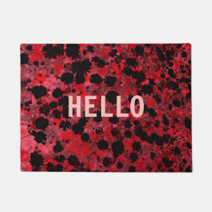 Cool modern unique floral pattern art doormat