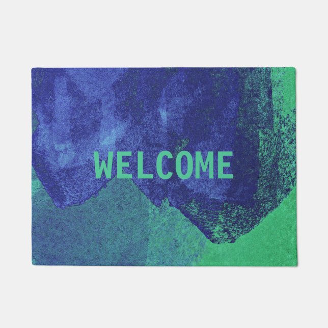Cool modern unique painting pattern art doormat (Front)