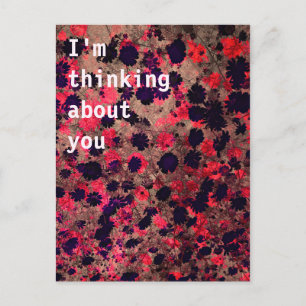 Cool modern unique thinking about you postcard