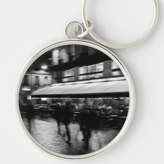 Cool, modern, urban blurry Paris Key Ring (Front)