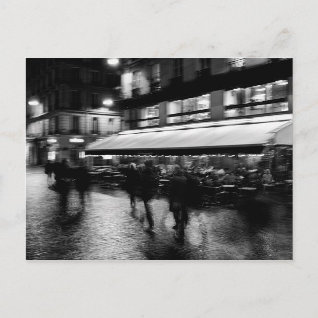 Cool, modern, urban blurry Paris Postcard (Front)