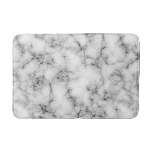 Cool Modern White Marble Texture Bath Mat