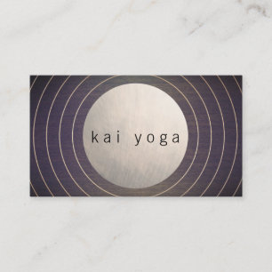 Cool Modern Zen Circle Yoga and Meditation Teacher Business Card