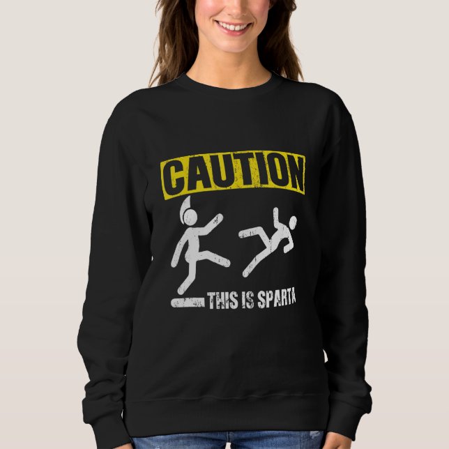 Cool Molon Labe Spartacus Fighter Motivation Sayin Sweatshirt (Front)