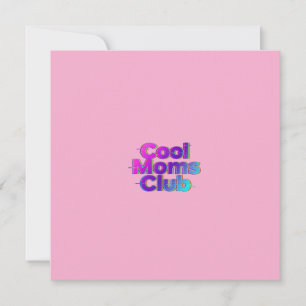 Cool Moms Club Neon Glitch Retro Mother's Day Card