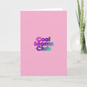 Cool Moms Club Neon Glitch Retro Mother's Day Card