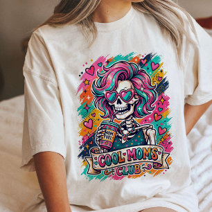 Cool Moms Club Skeleton With Mum Fuel Colourful Tri-Blend Shirt