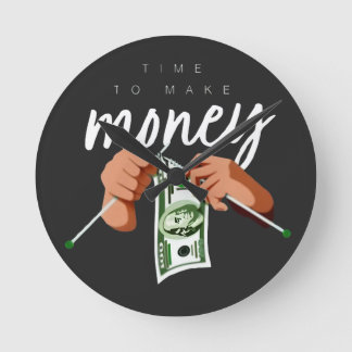 cool money making round clock