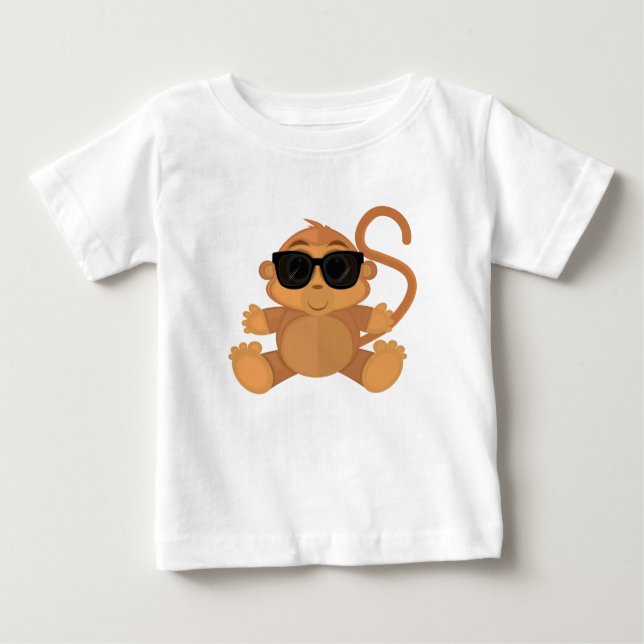 Cool Monkey  Baby T-Shirt (Front)