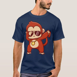 Cool Monkey Dabbing Cartoon T-Shirt