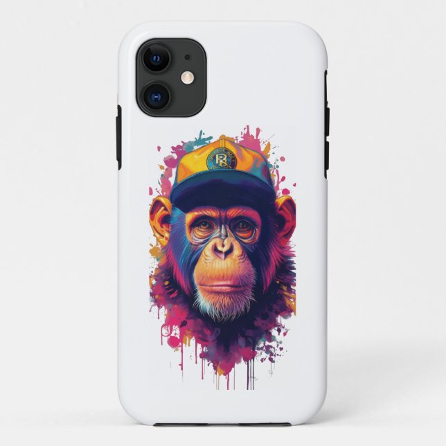 Cool Monkey Hat Mobile Case (Back)