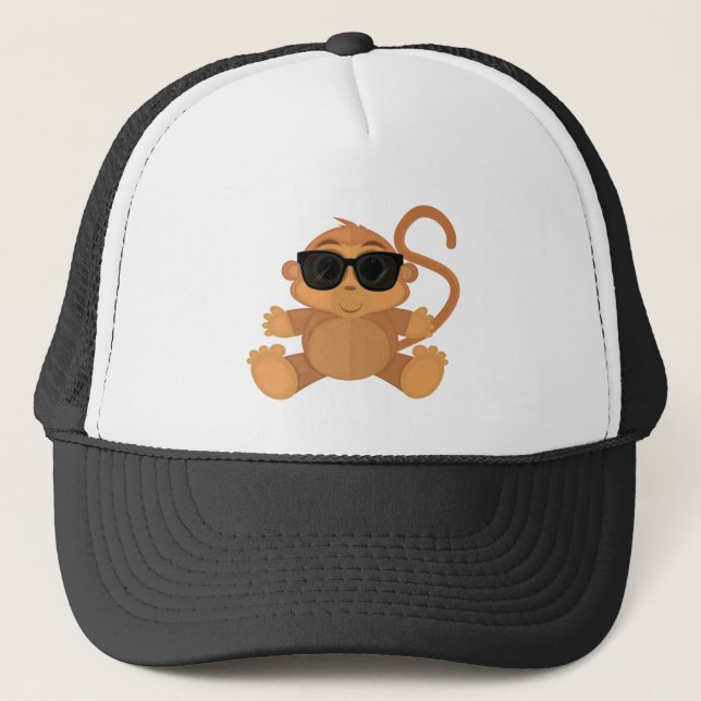 Cool Monkey Trucker Hat (Front)